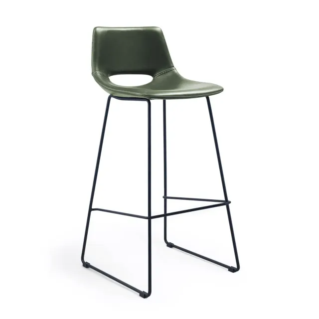 Kave Home Zahara Barhocker 65 cm Kunstleder