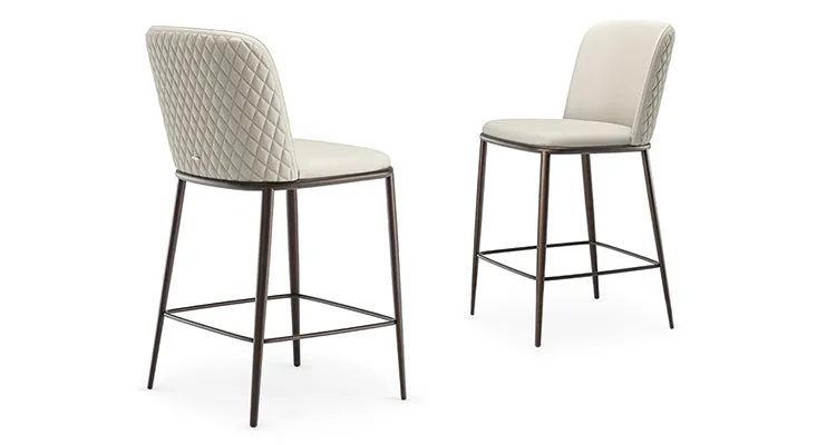 Cattelan Italia Magda ML Couture Barhocker Holzgestell