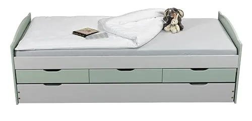 Inter Link Prati Funktionsbett 90x200 hellgrau Kiefer