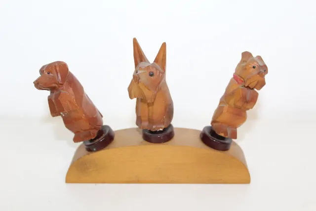 Mon Ami(e) Vintage Barset Hunde 3-teilig Flaschenkorken 8,5 cm