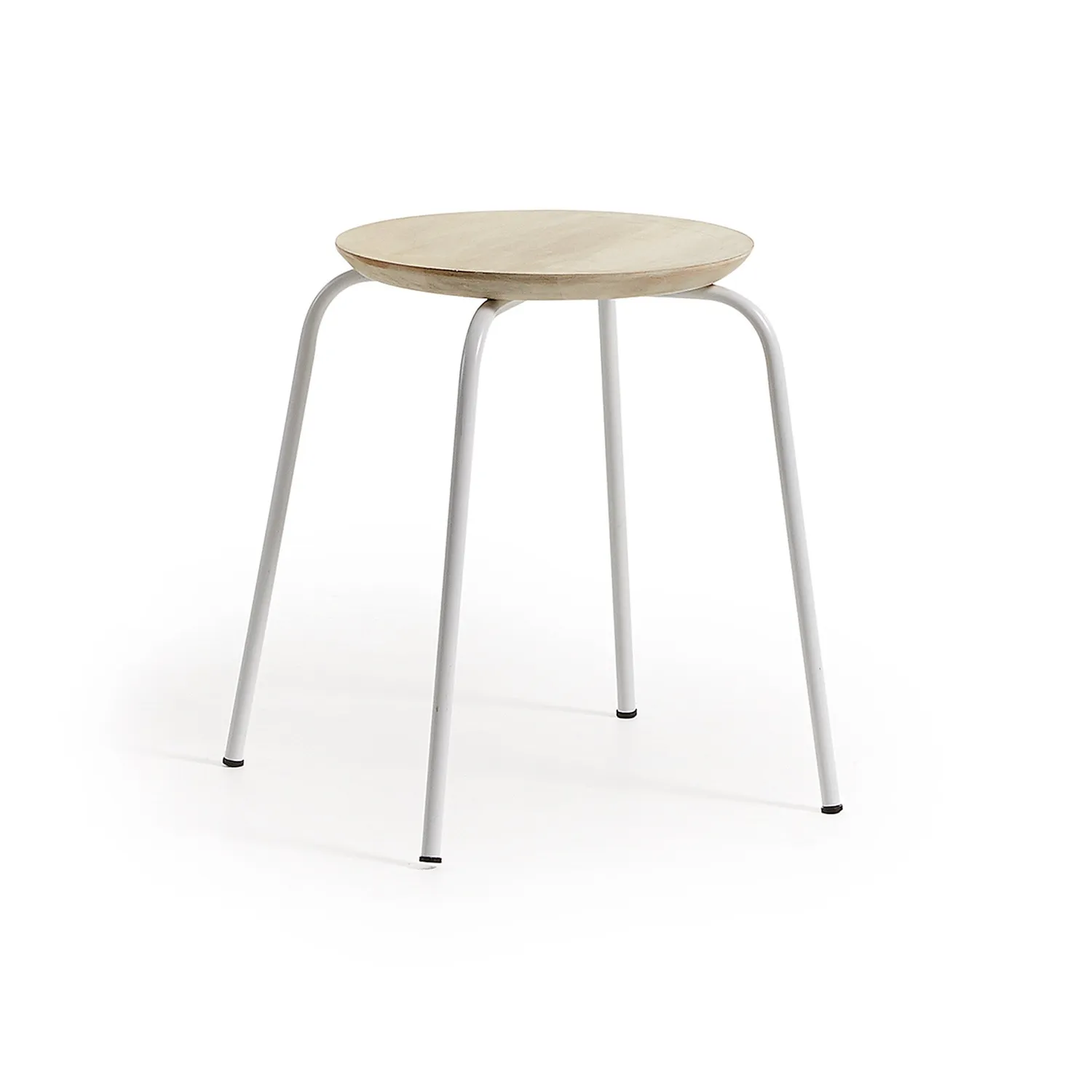 Kave Home Ren Hocker weiß Mango 39,5 cm Stahl