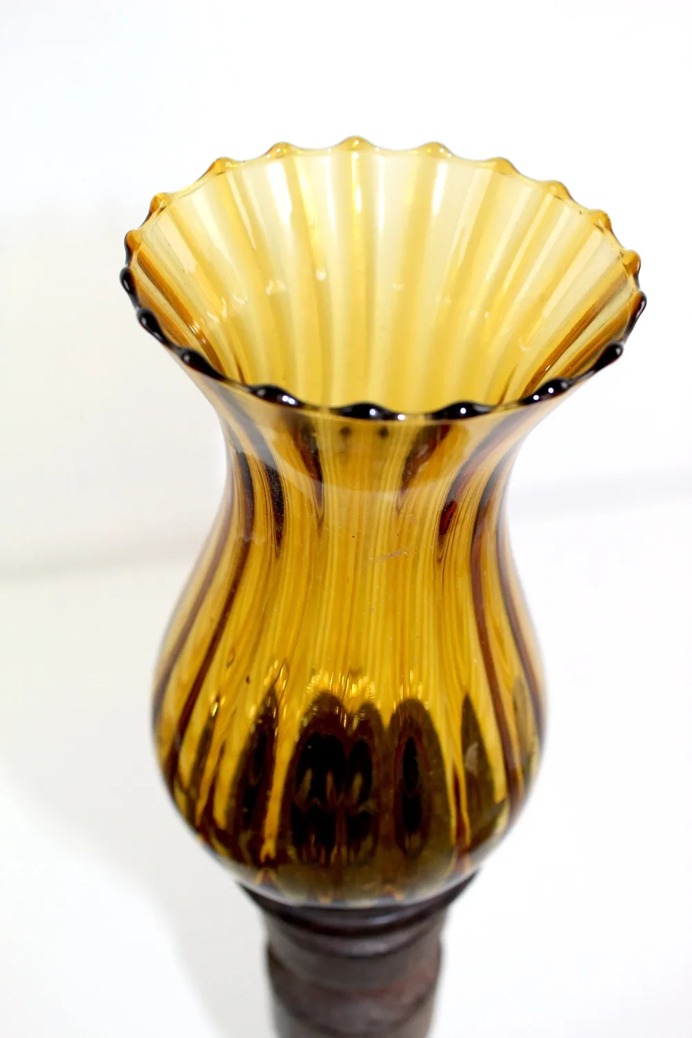 Mon Ami(e) Vintage Leuchte Holz Glas antik
