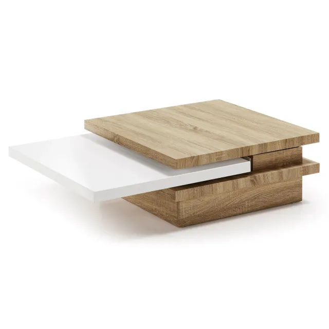 Kave Home Kiu Couchtisch ausziehbar Eiche 106 cm