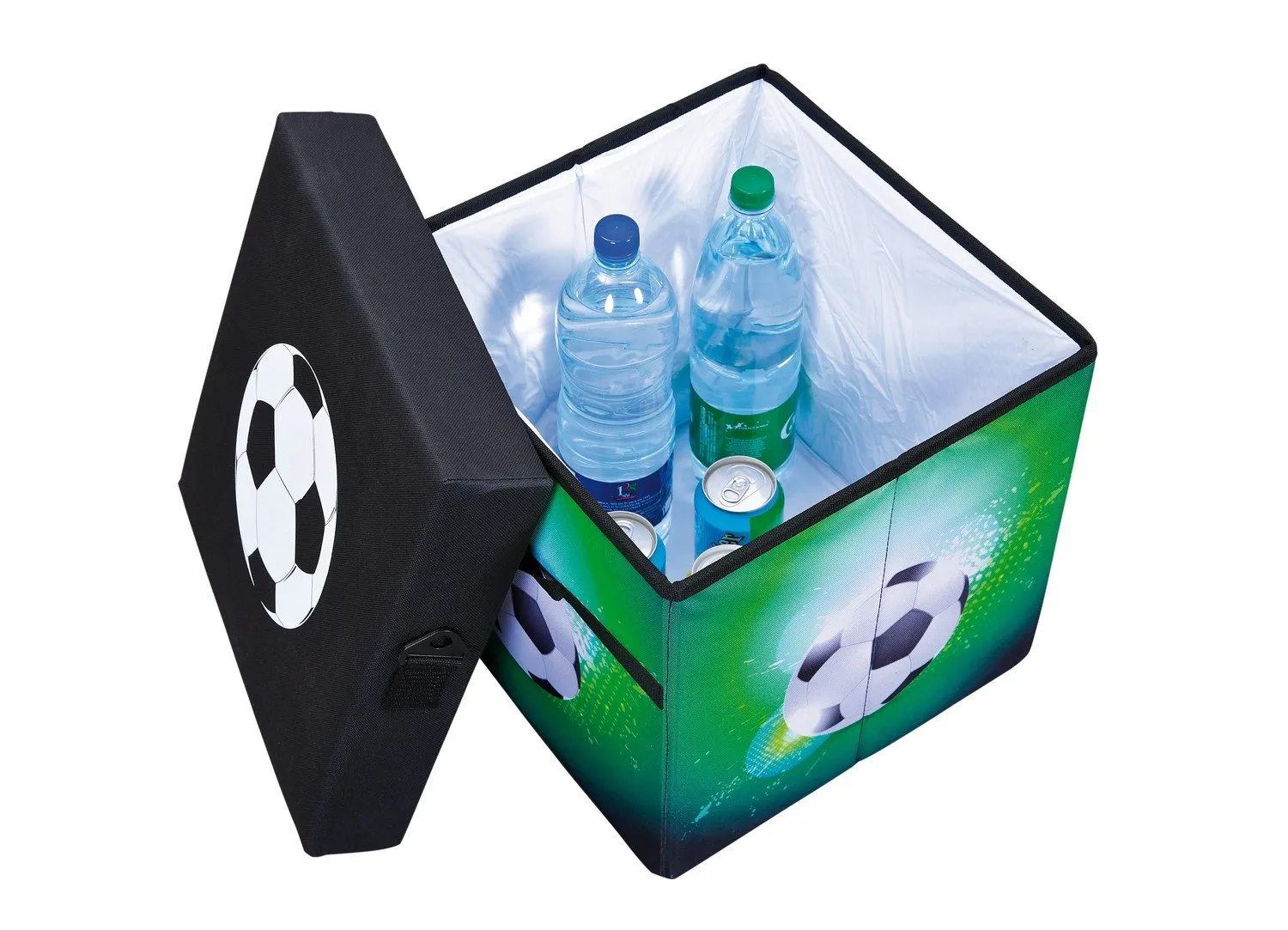 Inter Link Fanbox Kühltasche Fußball Sitzhocker 37 cm
