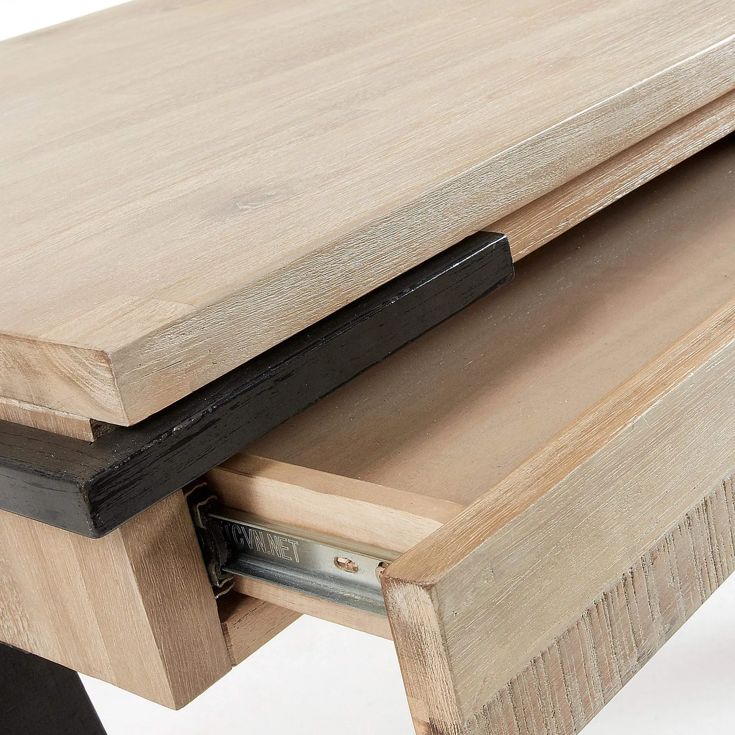Kave Home Thinh Schreibtisch Akazie 125 cm Schubladen
