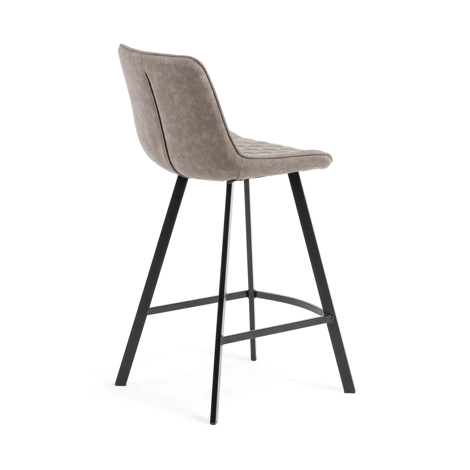 Kave Home Adela Barhocker 66 cm Taupe Kunstleder
