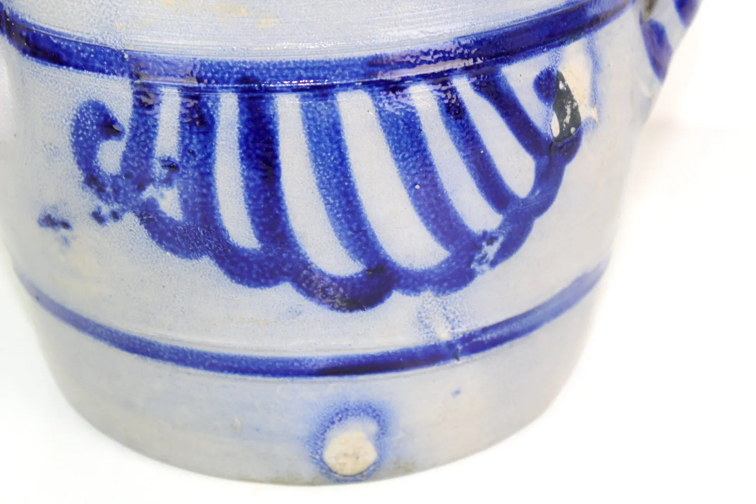 Mon Ami(e) Vintage Topf Steinzeug Blau-Grau 2 Henkel 14 cm
