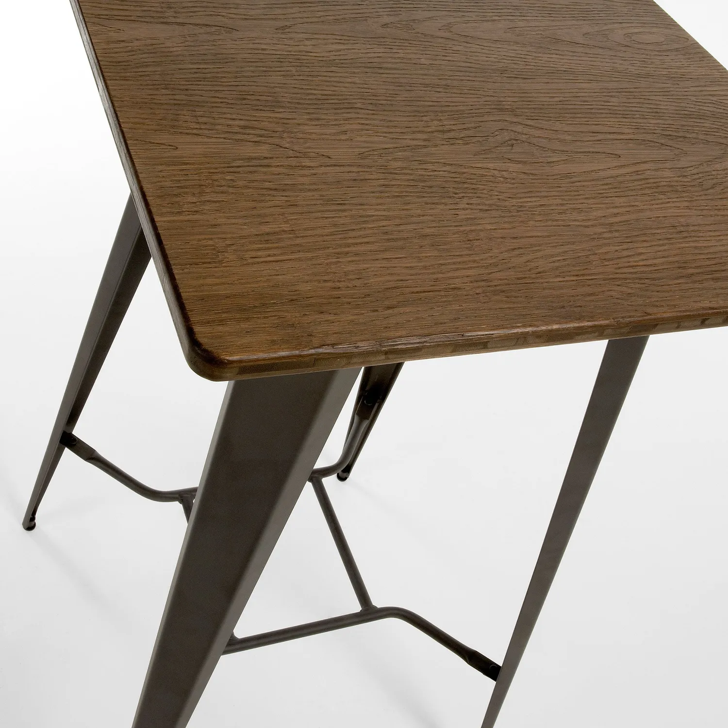 Kave Home Malira Esstisch 60x60 cm Holz Stahl grafit