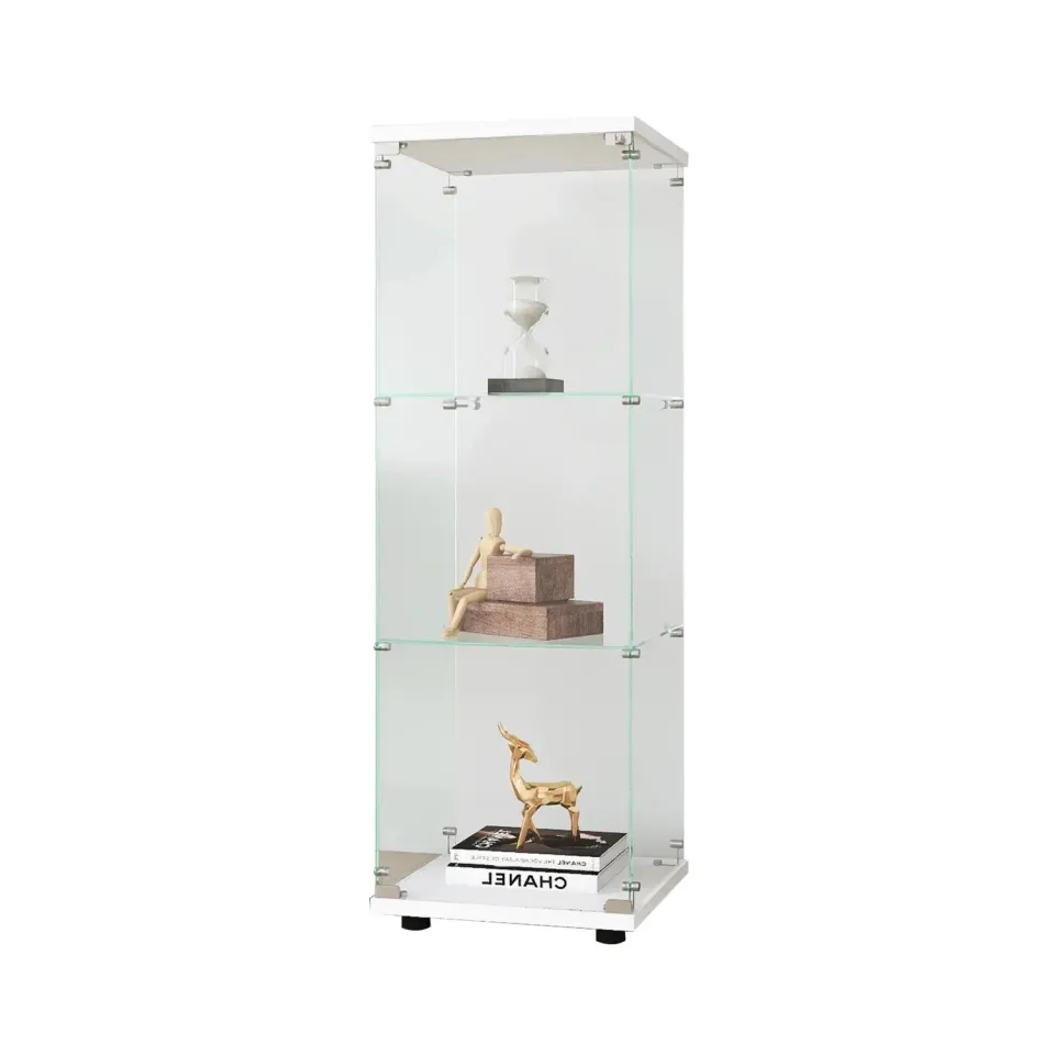 In And OutdoorMatch Vitrine Glas 3 Böden 1 Tür