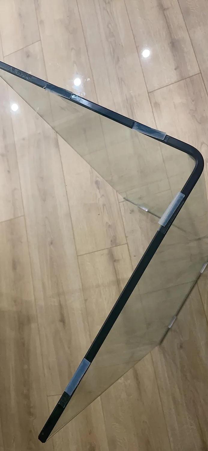 Kave Home Glastisch 180 x 90 cm Transparent Gehärtetes Glas