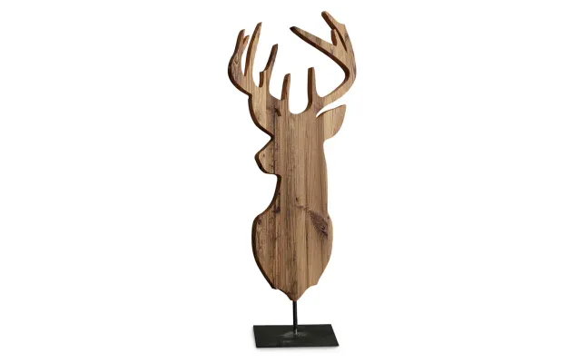 alpina design Sagoma Testa Cervo Base Hirsch Dekofigur Holz