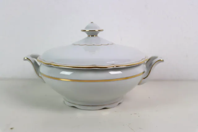 Mon Ami(e) Vintage Suppenterrine Goldrand Porzellan 18,5 cm
