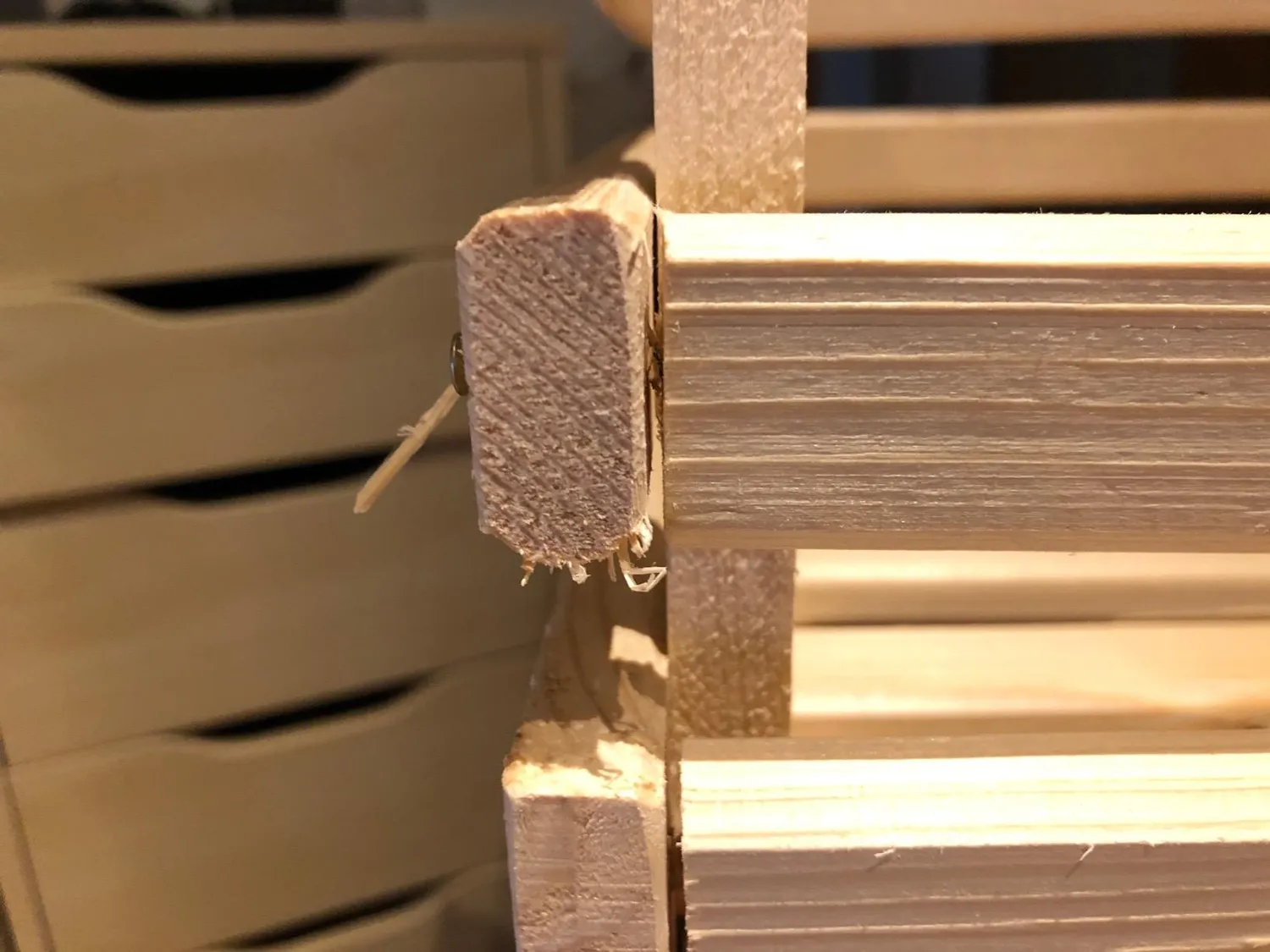 Inter Link 3 Stapelkisten Obstkiste auf Rollen natur