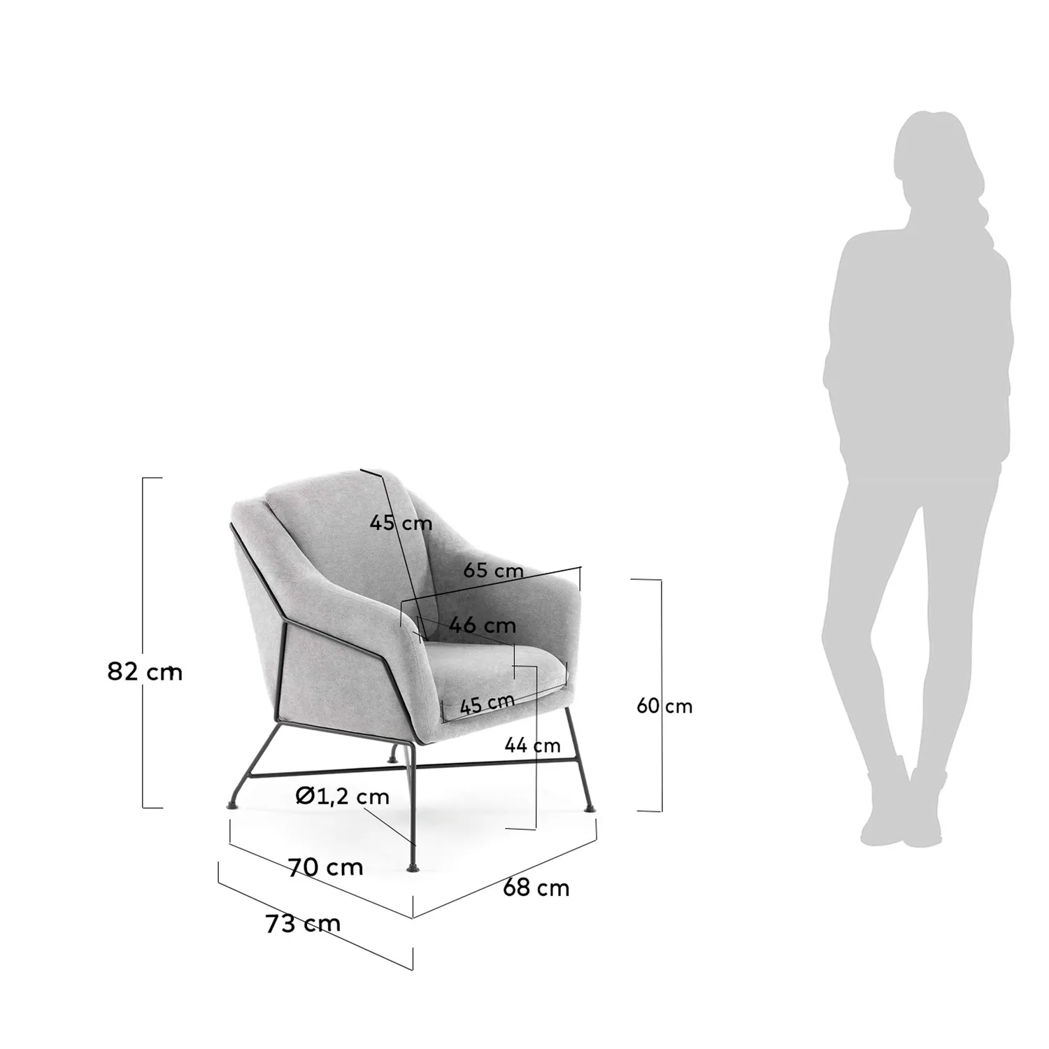 Kave Home Brida Sessel Stoff