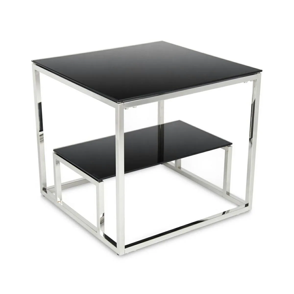 HOWHOMELY Stivar Beistelltisch Glas