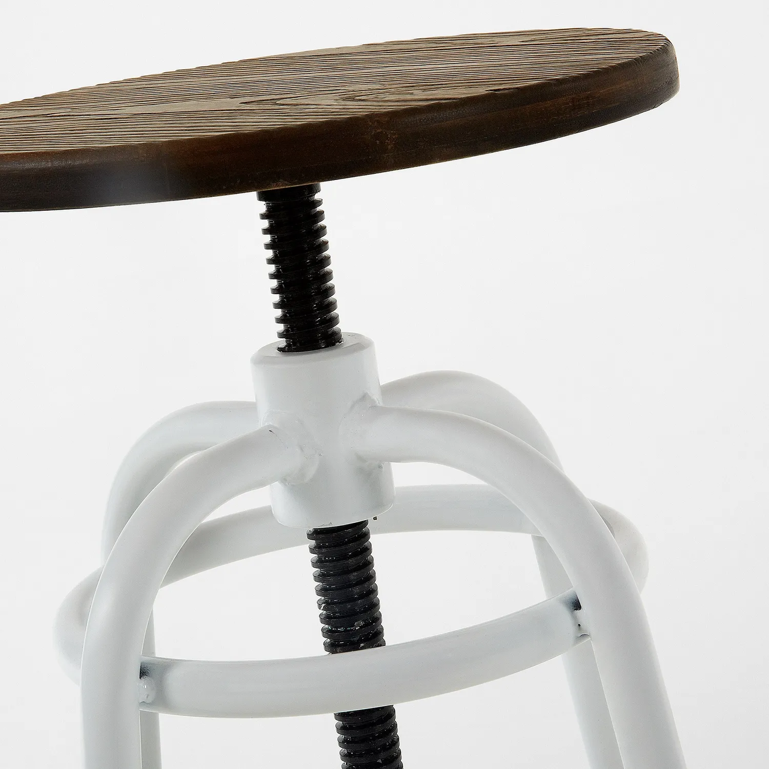 Kave Home Malira Barhocker Bambus weiß 66-84 cm