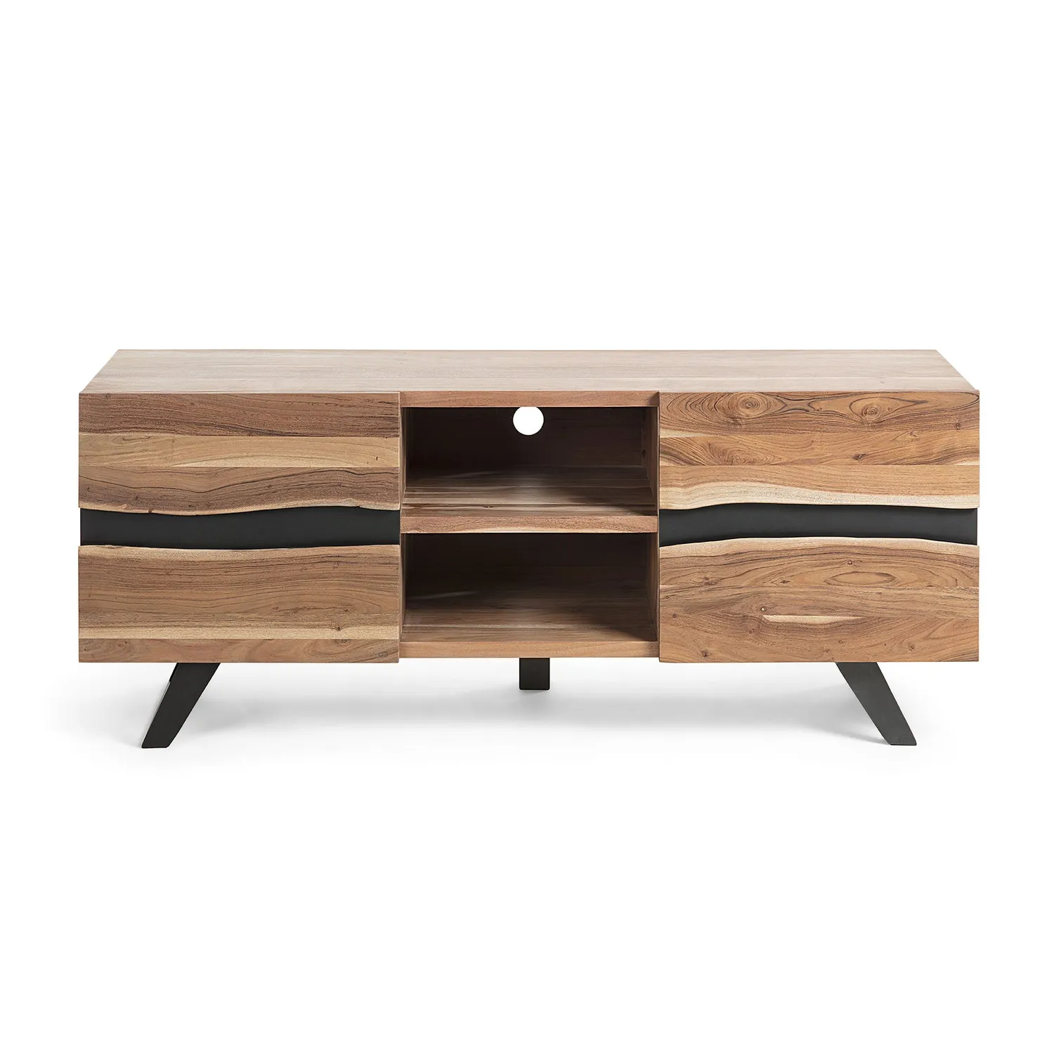 Kave Home Uxia TV-Schrank 160x65 cm Akazie Stahl