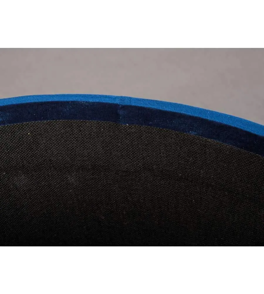 Inter Link Willandra Pouf-Hocker blau aus Samt mit Stauraum