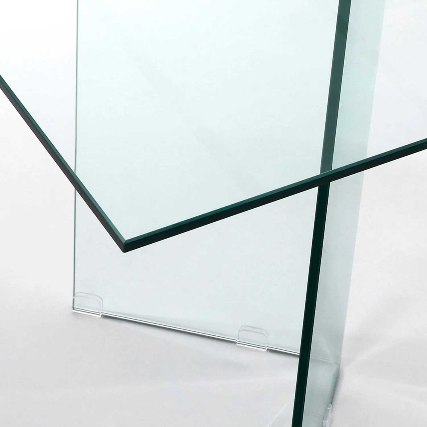 Kave Home Glastisch 180 x 90 cm Transparent Gehärtetes Glas