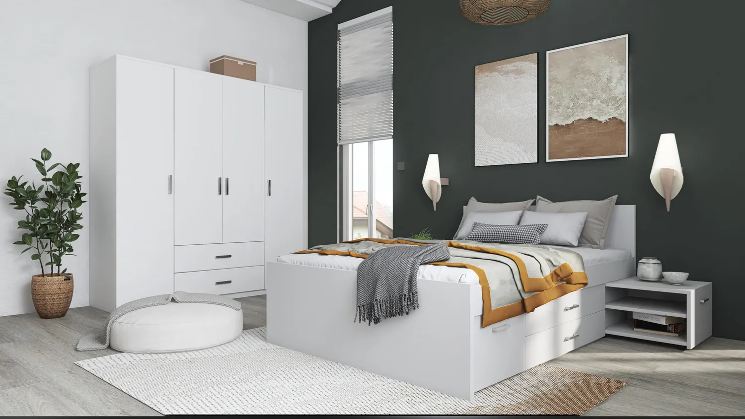 Inter Link Ranya Funktionsbett mit Stauraum