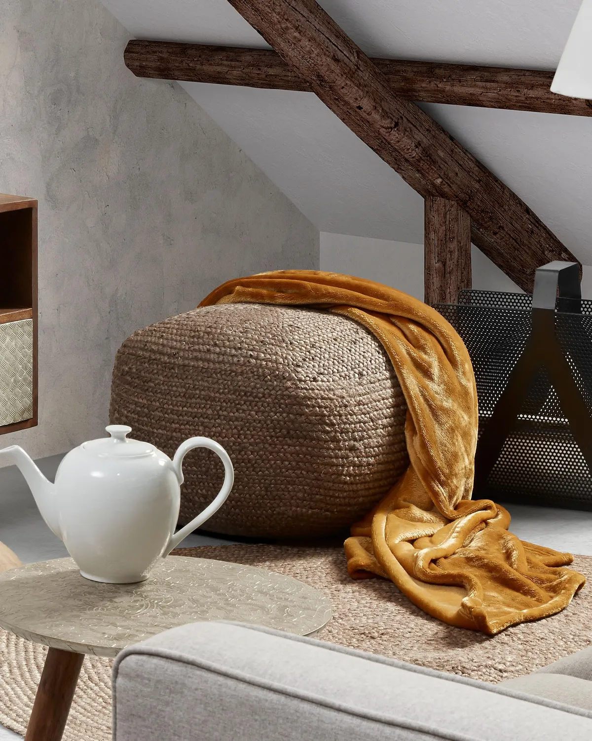 Kave Home Doc Pouf Jute