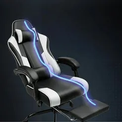 In And OutdoorMatch Gamingstuhl Ergonomisch mit Fußstütze