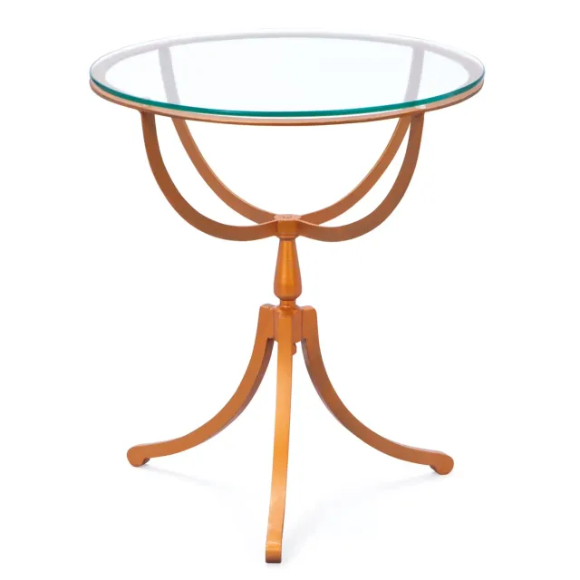 Inter Link 85300413 Beistelltisch kupfer Glas 50 cm Art-Deco