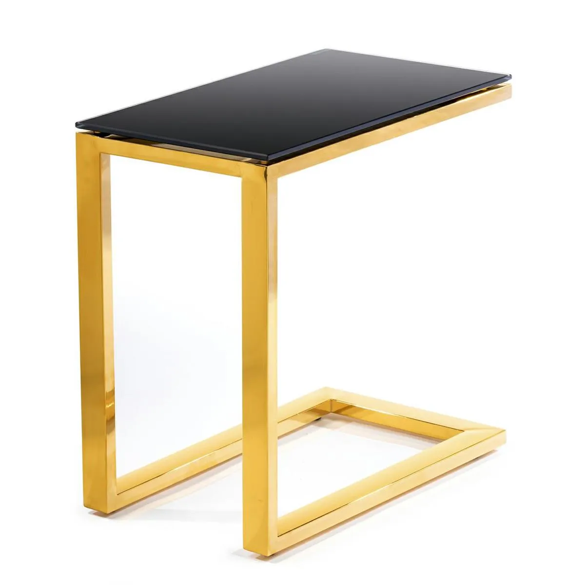 HOWHOMELY Stivar Beistelltisch 50 cm Glas