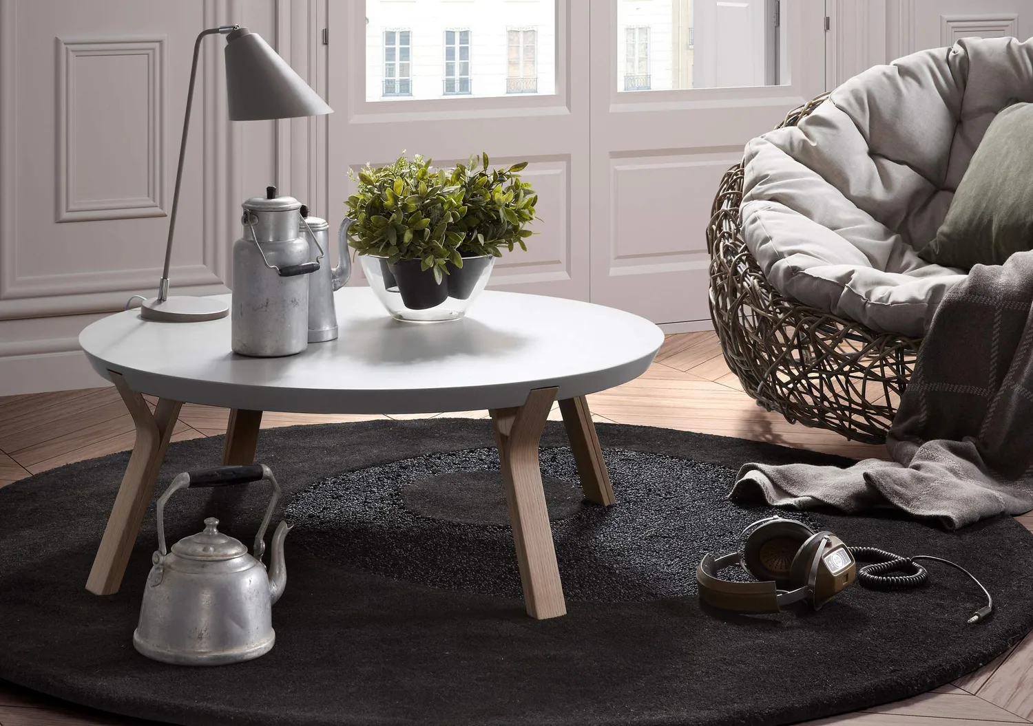 Kave Home Tipir Tischleuchte Stahl E14 verstellbar