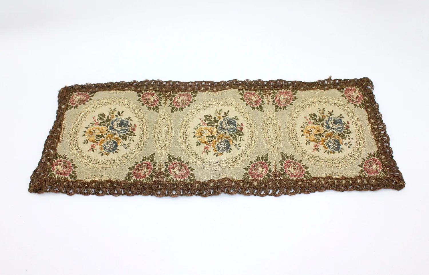 Mon Ami(e) Vintage Tischläufer Blumen-Stickerei 17x43cm