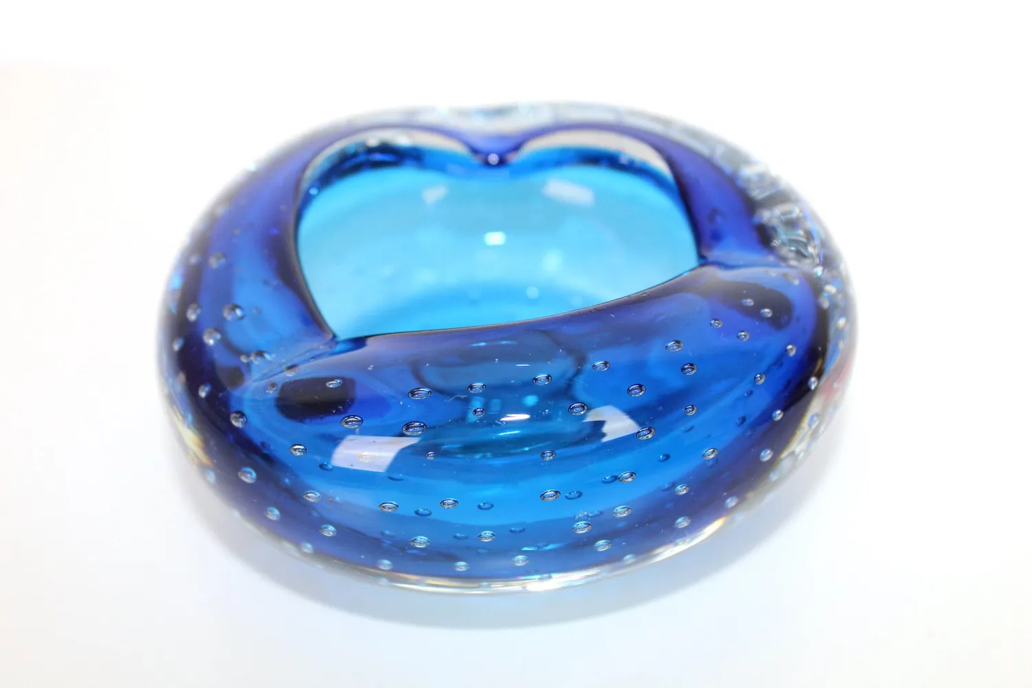 Mon Ami(e) Vintage Aschenbecher Glas blau 10 cm