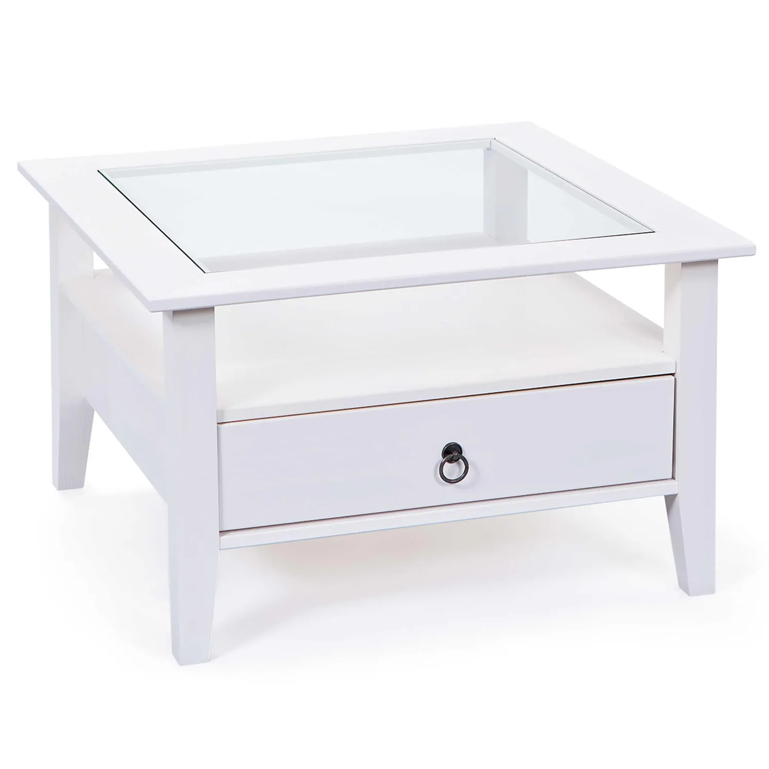 Inter Link Provence 7 Couchtisch Glas mit Schubladen