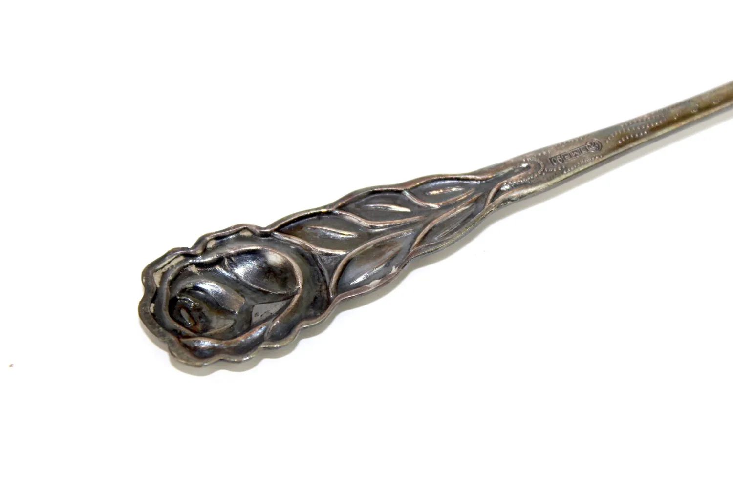 Mon Ami(e) Vintage Sahnelöffel versilbert Rosengriff 13,5 cm