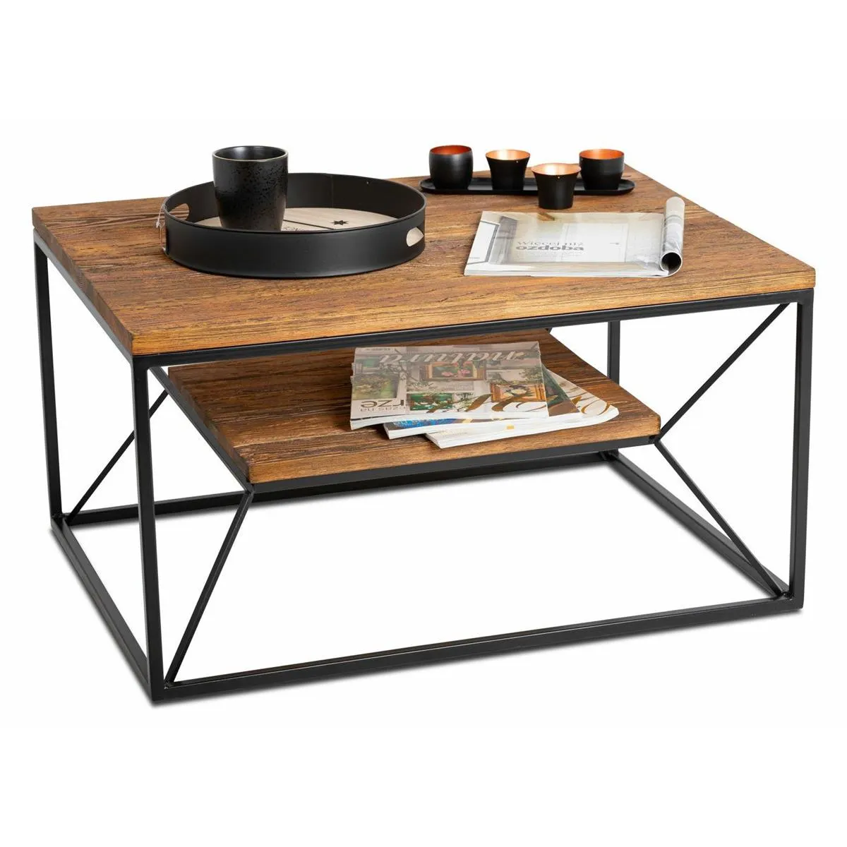 HOWHOMELY LarchLoft Beistelltisch Holz