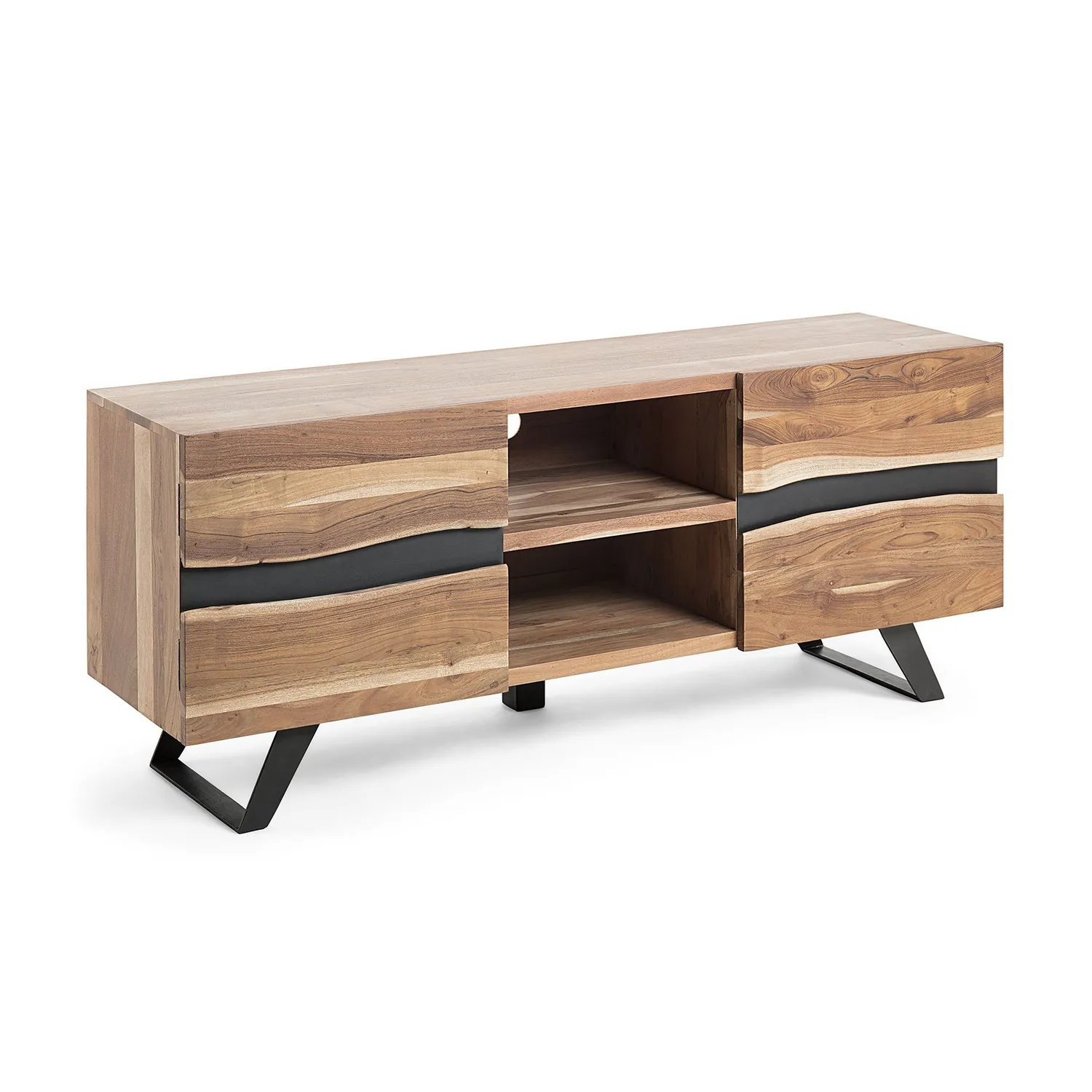 Kave Home Uxia TV-Schrank 160x65 cm Akazie Stahl