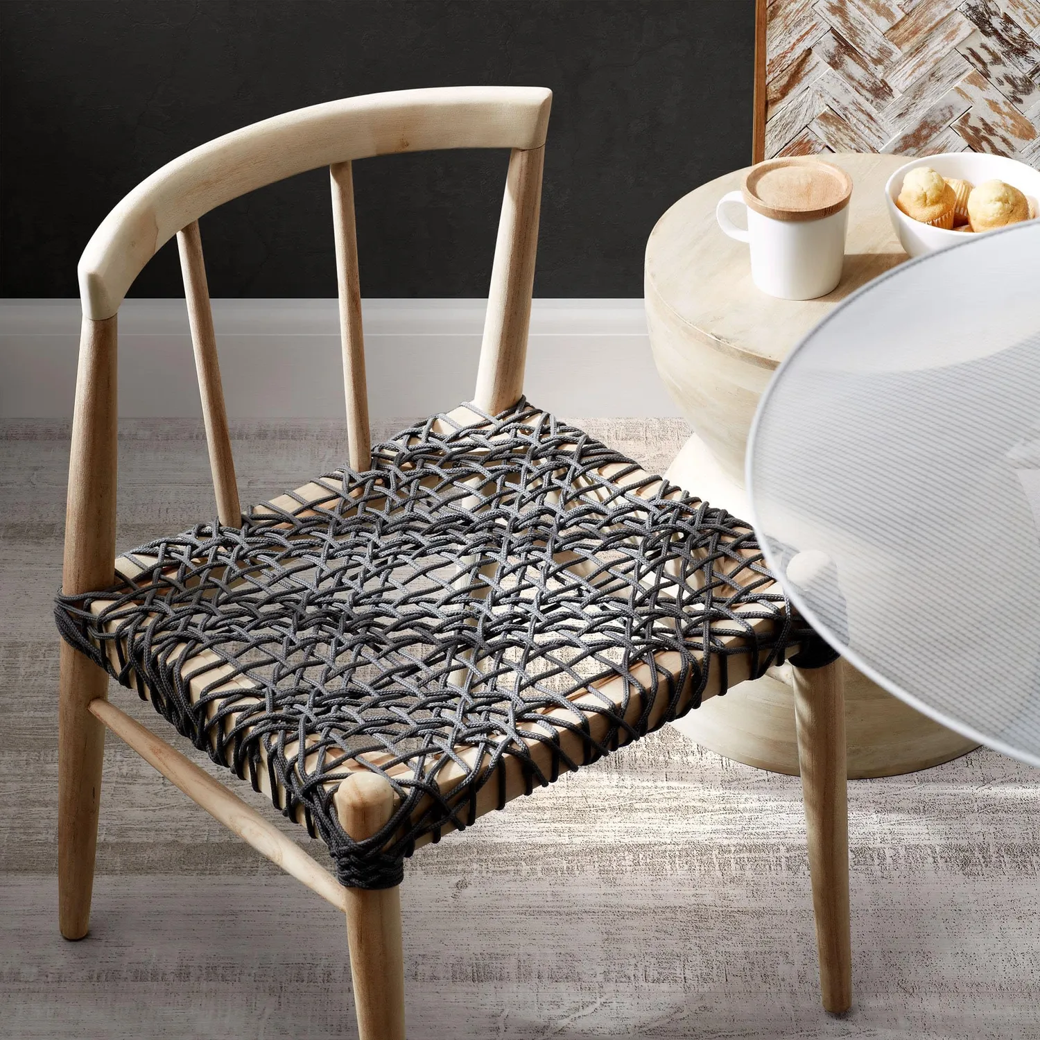 Kave Home Mazy Beistelltisch Ø 40 cm Mangoholz rund