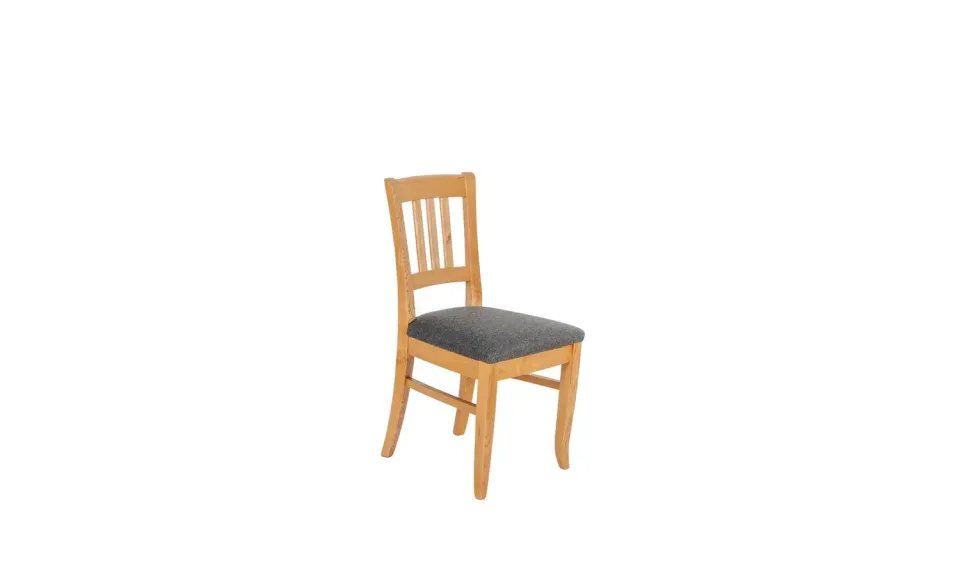 Kundler Home Der Traditionelle Stuhl 2er Set Grau Massivholz