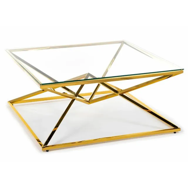 HOWHOMELY Diamanto Beistelltisch Glas
