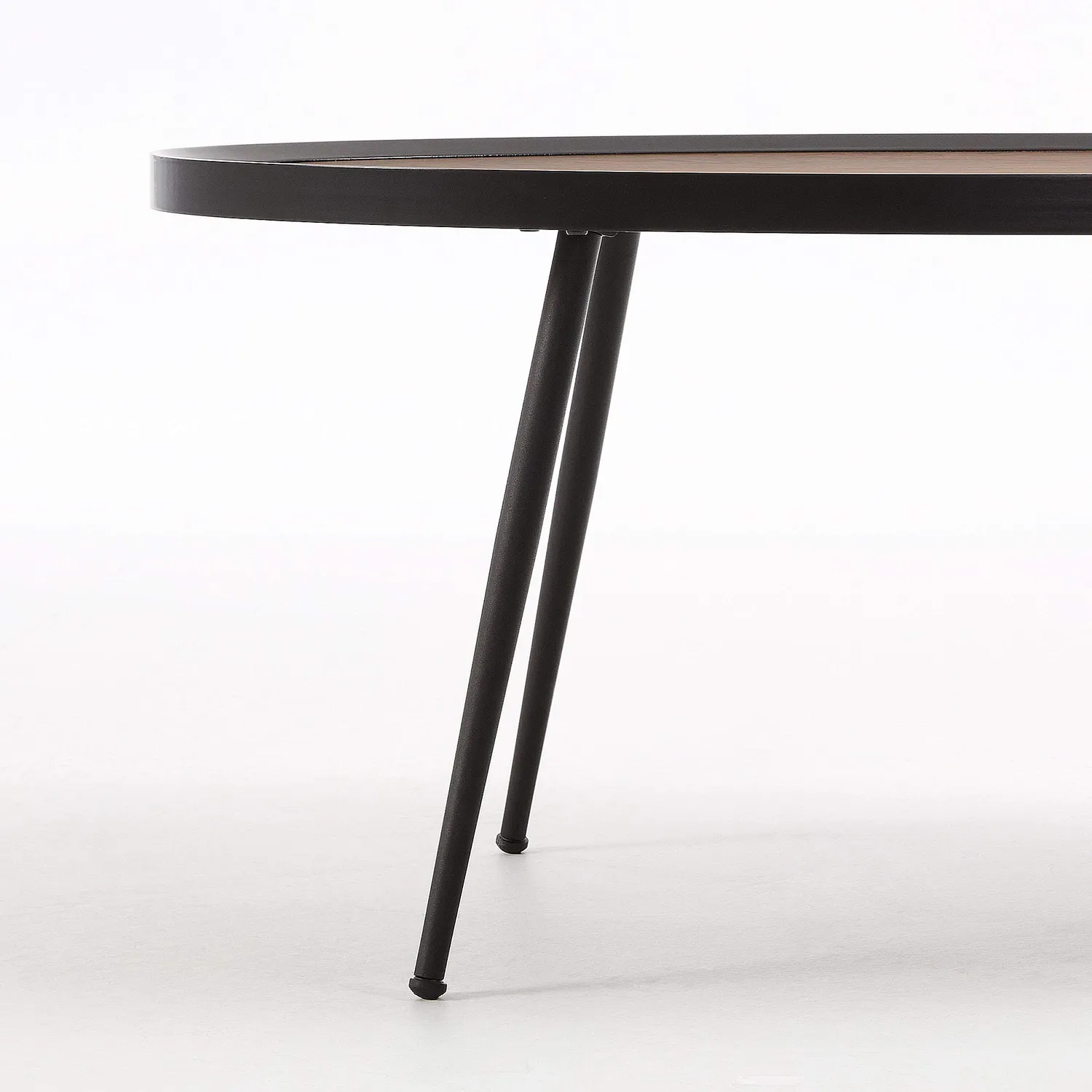 Kave Home Kinsley Couchtisch 102x56 cm Walnuss Schwarz