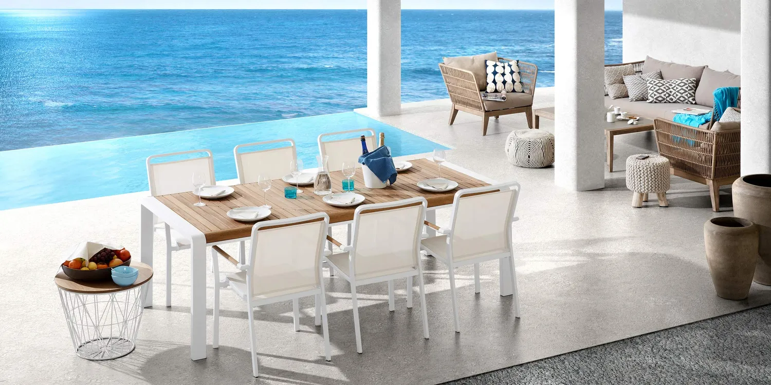 Kave Home Vetter Couchtisch 120x70 Zement Eukalyptus