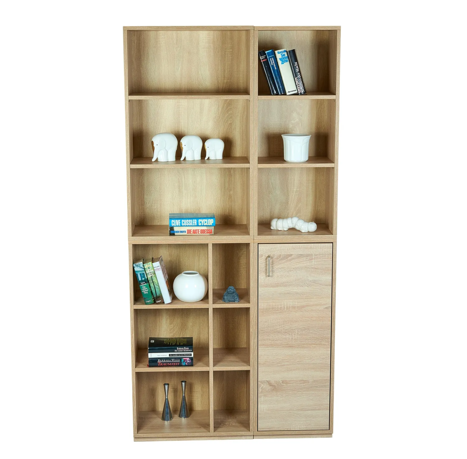 Kundler Home Der Bücherfreund Regal 100x200 cm Eiche Tür