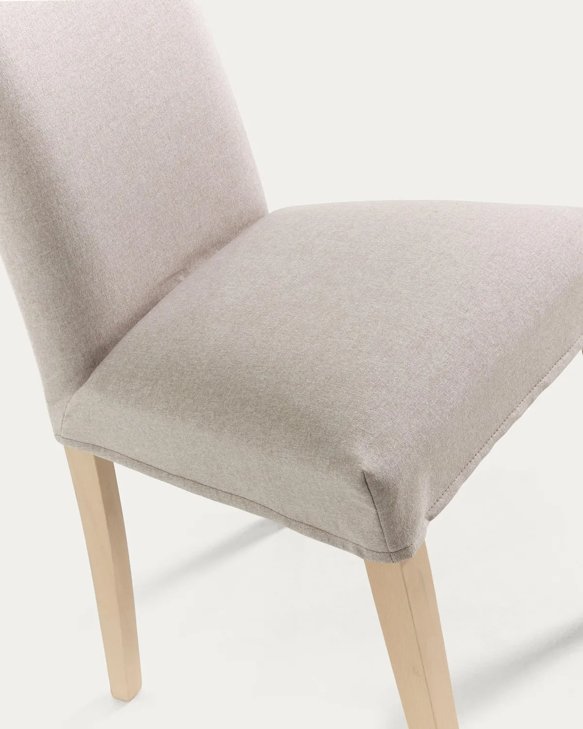 Kave Home Freda Esszimmerstuhl beige abnehmbar Buche
