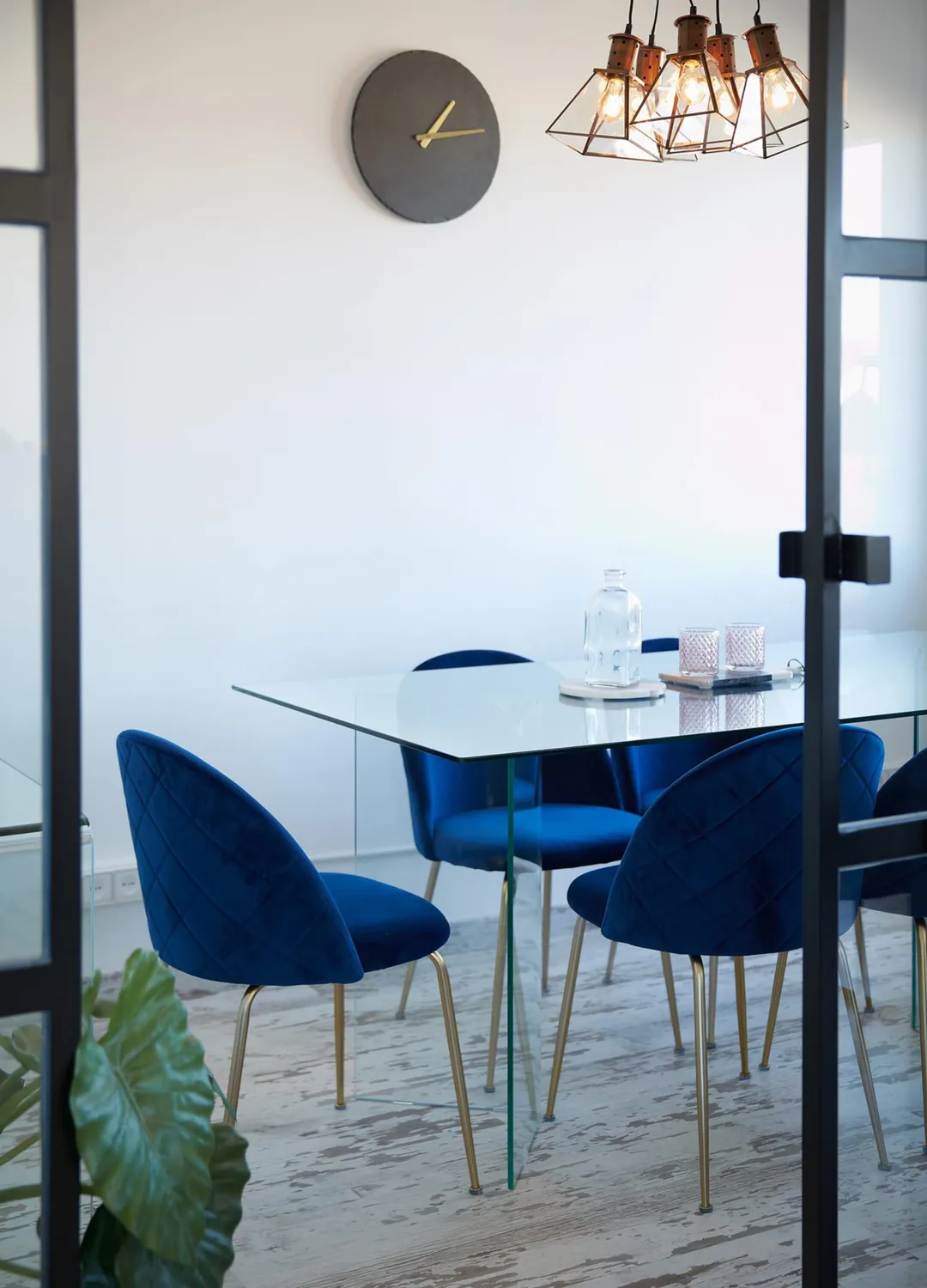 Kave Home Glastisch 180 x 90 cm Transparent Gehärtetes Glas