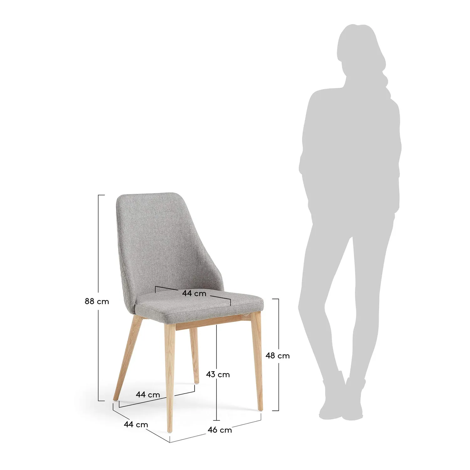 Kave Home Rosie Esszimmerstuhl Eschenholz