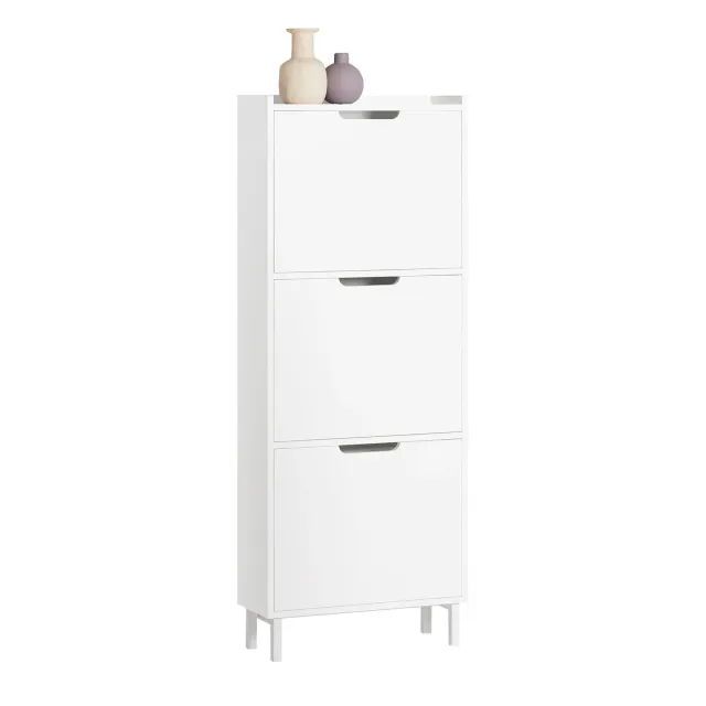 In And OutdoorMatch Schuhschrank 3 Klappen 50x129x19 cm