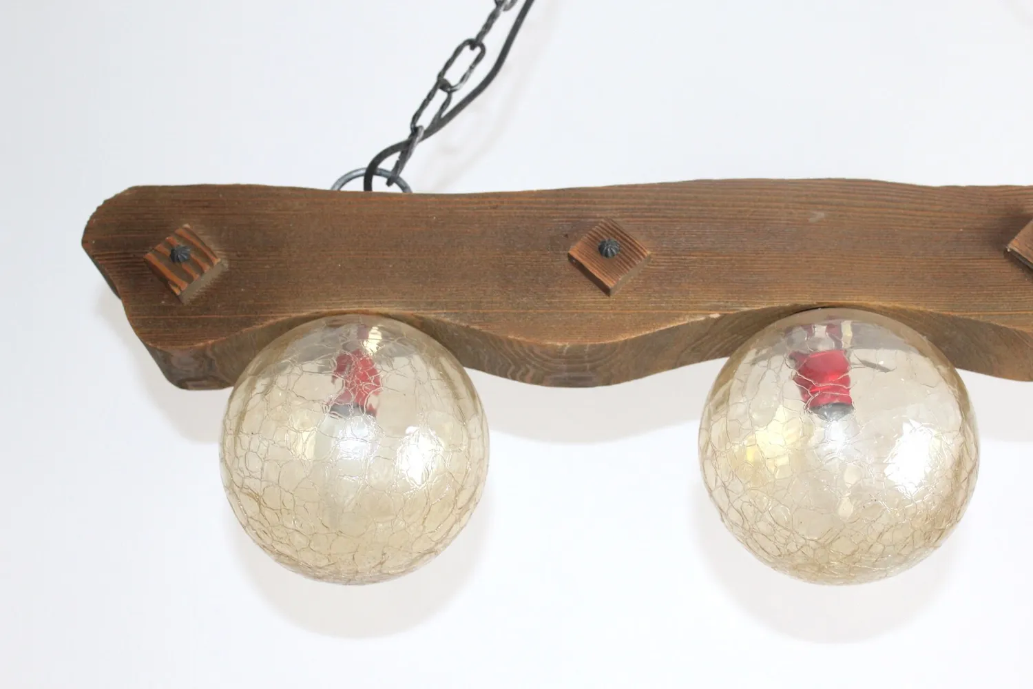 Mon Ami(e) Vintage Landhaus-Lampe Holzbalken 84,5 cm