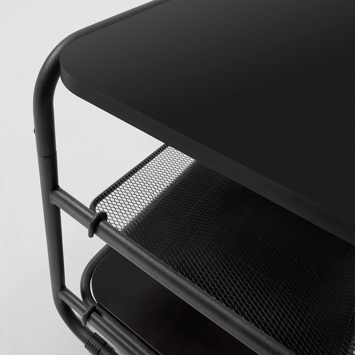 Kave Home Academy TV-Lowboard Stahl Schwarz 98 cm
