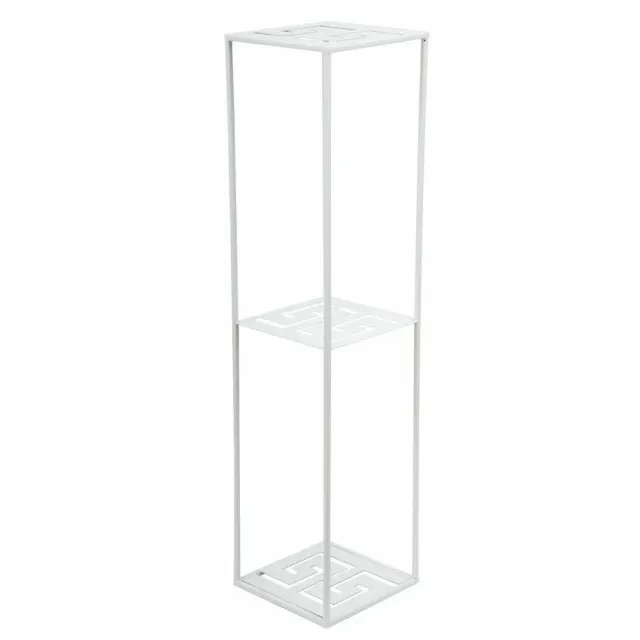 HOWHOMELY Modernes Blumentisch 100 cm Weiß Metall
