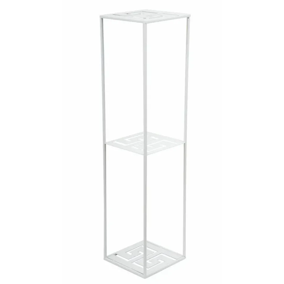 HOWHOMELY Modernes Blumentisch 100 cm Weiß Metall