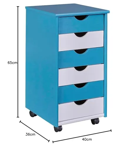 Inter Link Rollcontainer mit 6 Schubladen